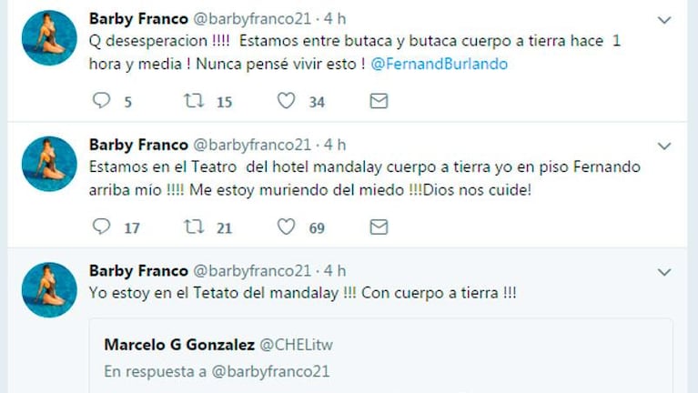 Terror en Las Vegas: Burlando y Barby Franco, en el hotel del ataque