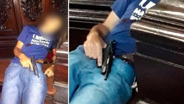 Terror en una iglesia de Brasil: mató a cuatro personas y se suicidó frente al altar