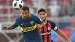 Tevez empató el partido para un Boca que no aprovechó la superioridad numérica.