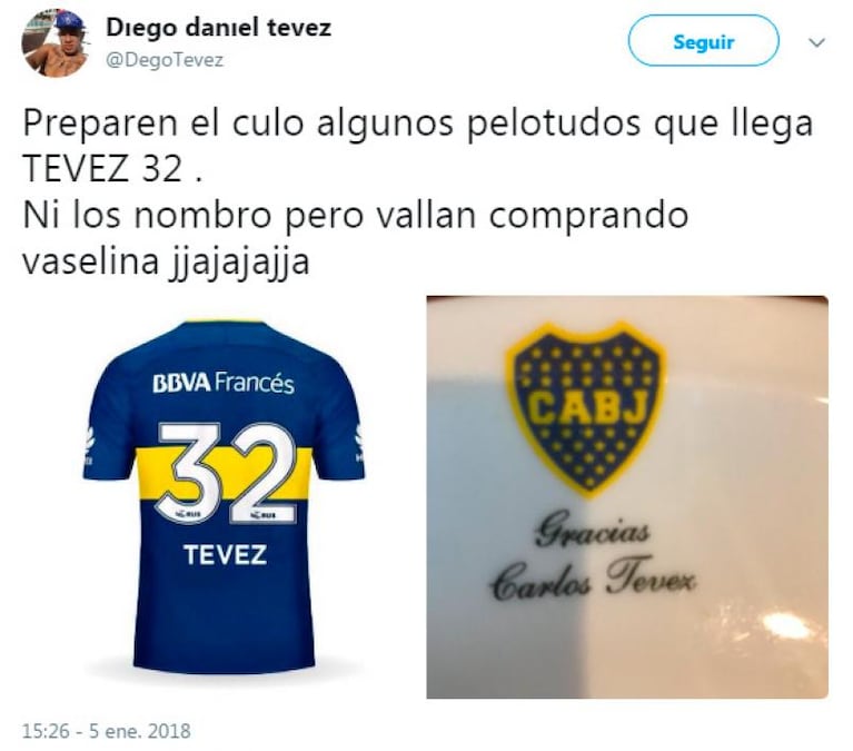 Tevez ya está en Boca: "Nunca me fui"