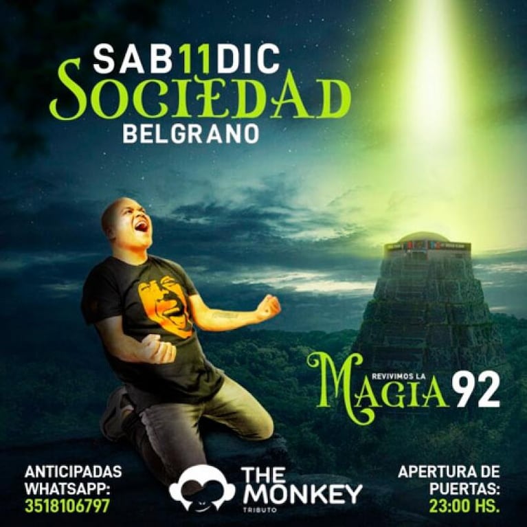The Monkey tendrá una nueva presentación en Sociedad Belgrano