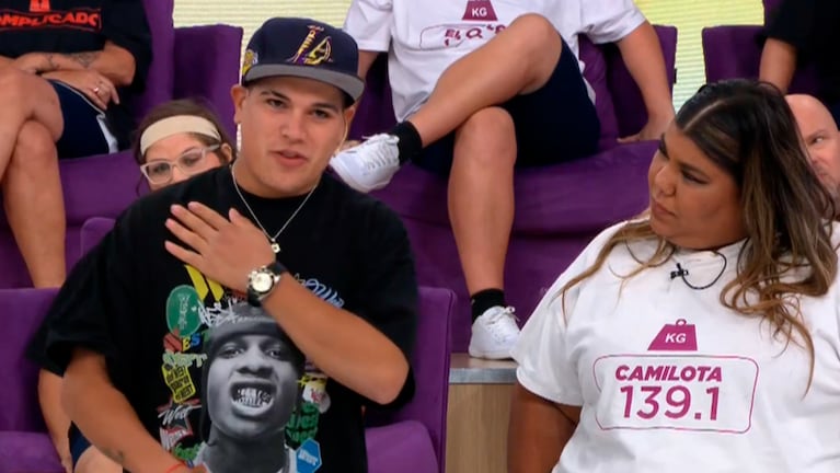 Thiago Medina sorprendió a su hermana Camilota en Cuestión de Peso.