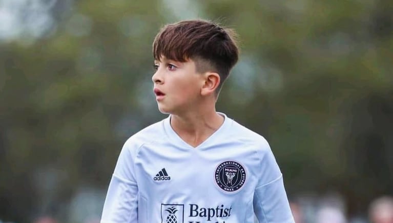 Thiago Messi marcó 11 goles en un partido. Fuente: Imagen subida a Instagram por thiagomessirc.