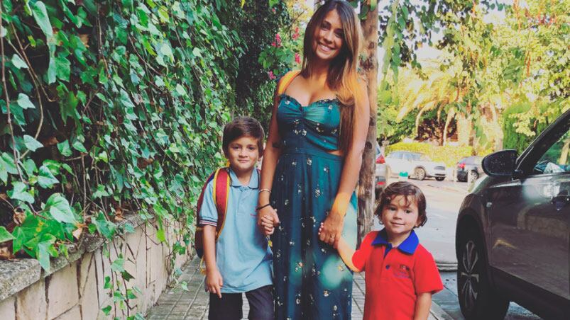 Thiago y Mateo Messi se divirtieron con su mamá en las redes.