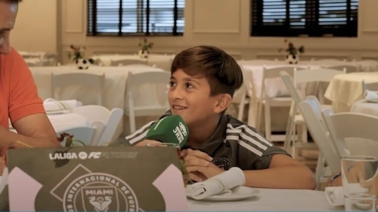 Thiago y su primera entrevista como jugador de fútbol.