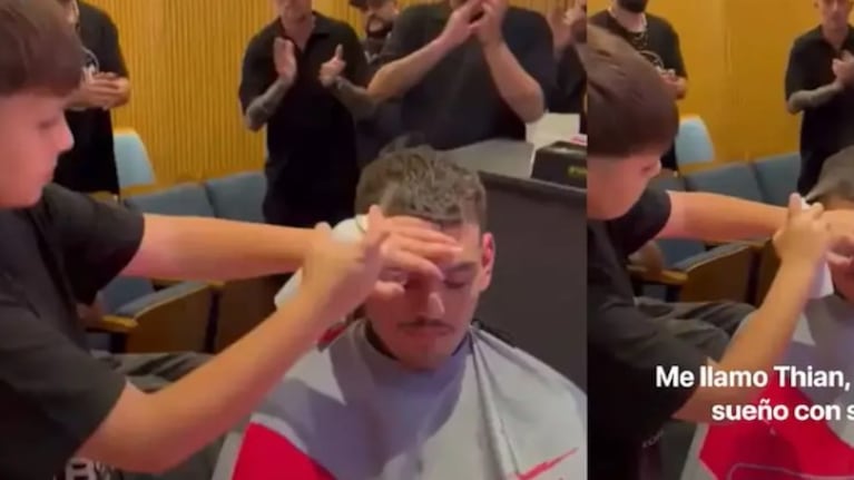 Thian tiene 14 años y es barbero.
