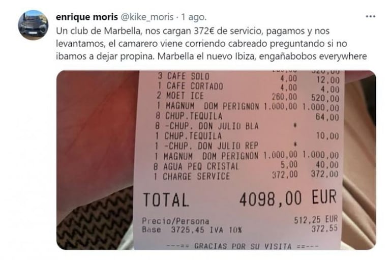 Ticket viral: gastó más de 4 mil euros, se quejó y un detalle provocó indignación en las redes