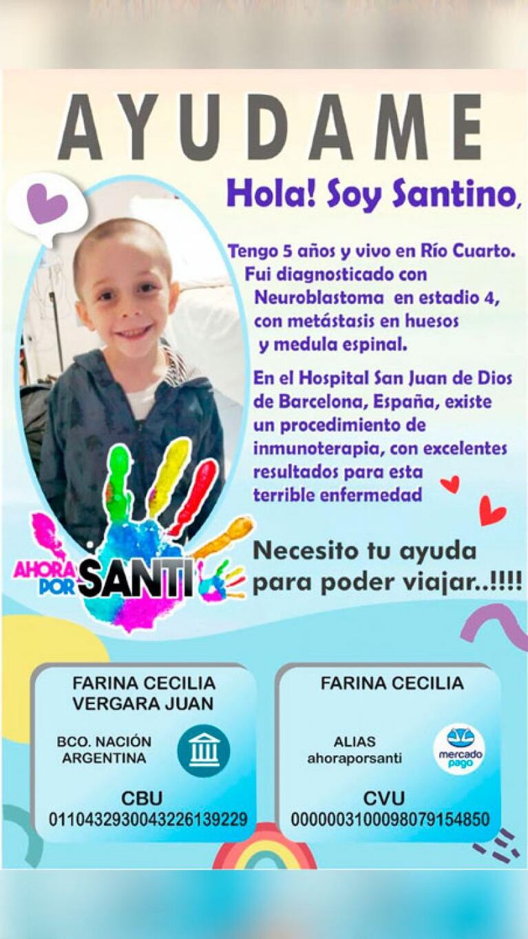 Tiene 5 años, le diagnosticaron cáncer y ahora su familia junta dinero para el tratamiento