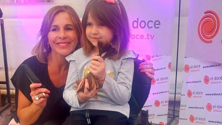 Tiene 5 años y donó su pelo en El Doce: “Se lo voy a dar a alguien que lo necesita”