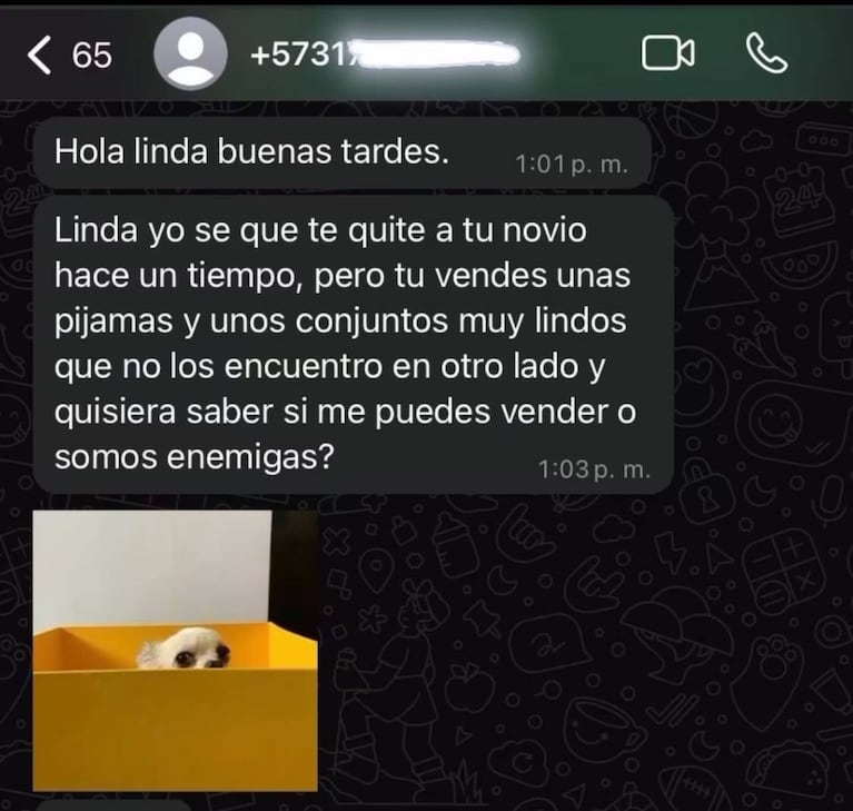 Tiene un emprendimiento y recibió un insólito mensaje por parte de la mujer con la que le fue infiel su ex. Foto: X (ex Twitter)