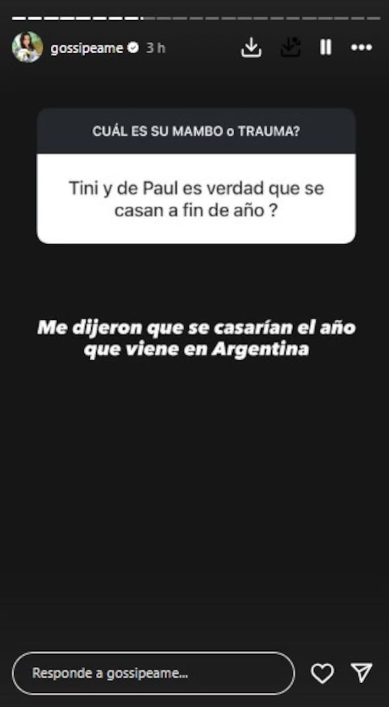Tin y Rodrigo de Paul se casarían en la Argentina.