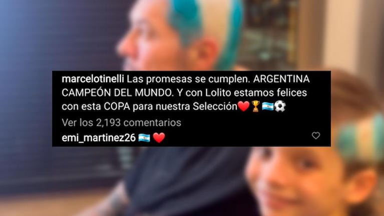 Tinelli y Lolo le copiaron el look a Dibu Martínez y el arquero les contestó