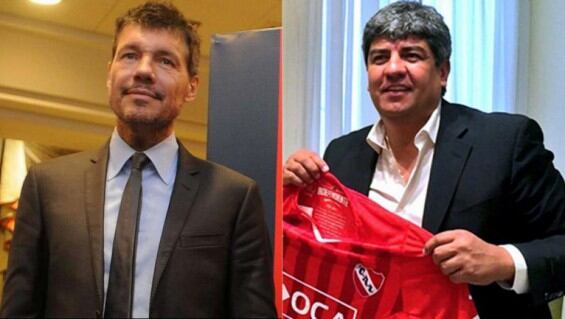 Tinelli y Moyano, enfrentados por el fútbol. 