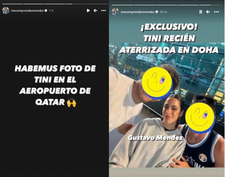 Tini llegó a Qatar para alentar a De Paul y la Selección: su primera foto