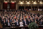 Todas las autoridades menos Mestre, en la foto principal de la apertura del Congreso,