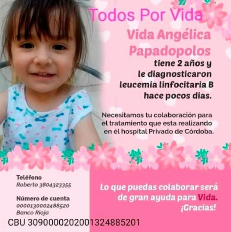 Todos por Vida: tiene dos años y necesita ayuda para luchar contra la leucemia