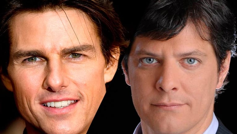 Tom Cruise y Mario Pergolini: ojos claros, talento y feliz cumpleaños. 
