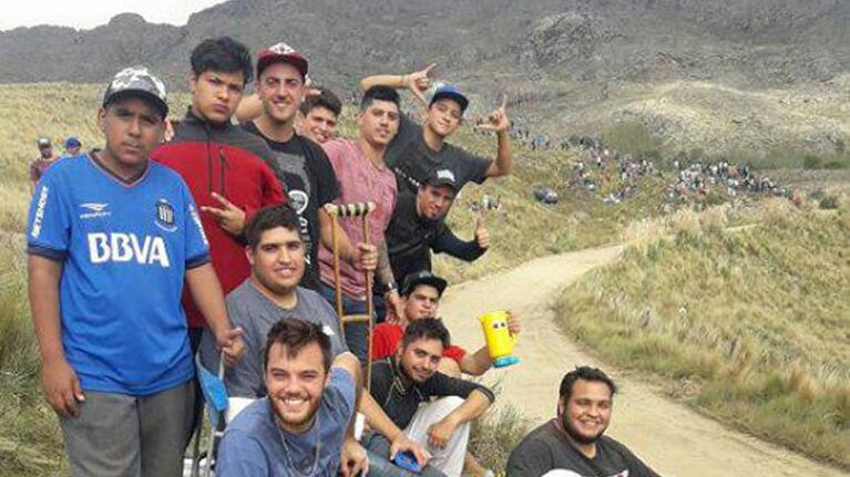 Tomás no puede estar parado, pero sí pudo disfrutar el rally.
