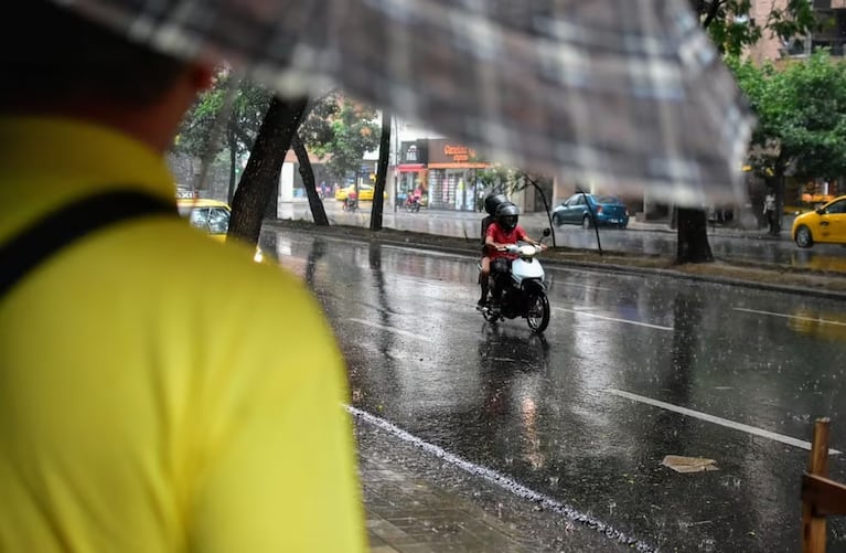 Tormentas intensas en Córdoba durante la mañana del domingo.