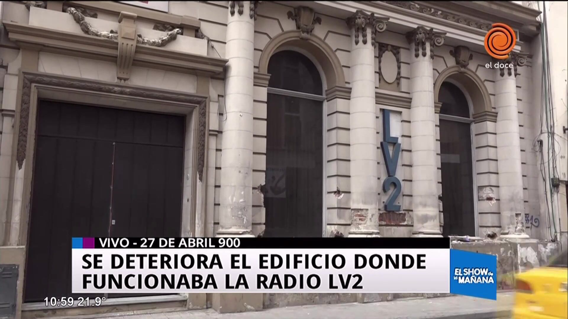 Total abandono del edificio de la Radio LV2