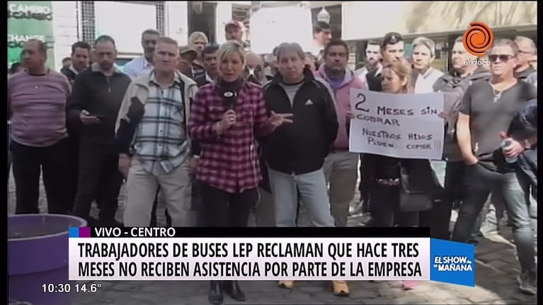 Trabajadores de Buses LEP reclamaron por suspensiones