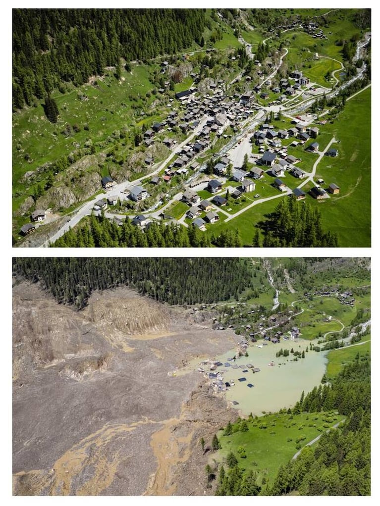 Tragedia en un pueblo de Suiza. (imagen: Epa).