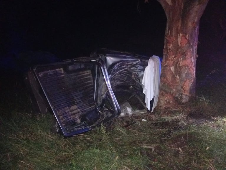 Tragedia un una ruta de Córdoba: murió tras chocar un árbol en una Toyota Hilux
