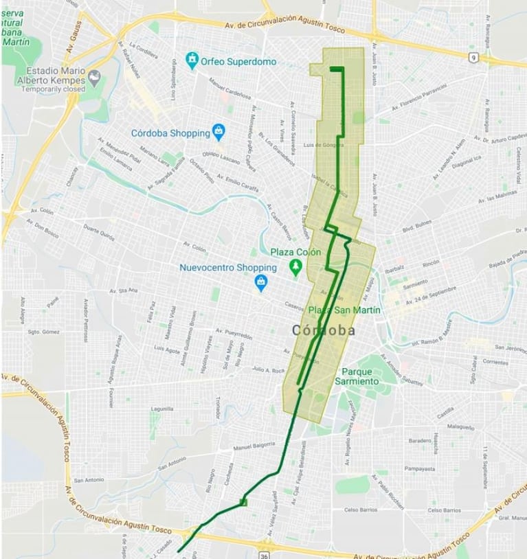 Transporte: trolebuses y algunos colectivos circulan en Córdoba