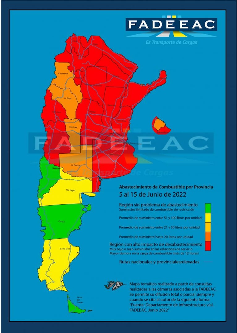 Transportistas protestan en Córdoba por la falta de gasoil