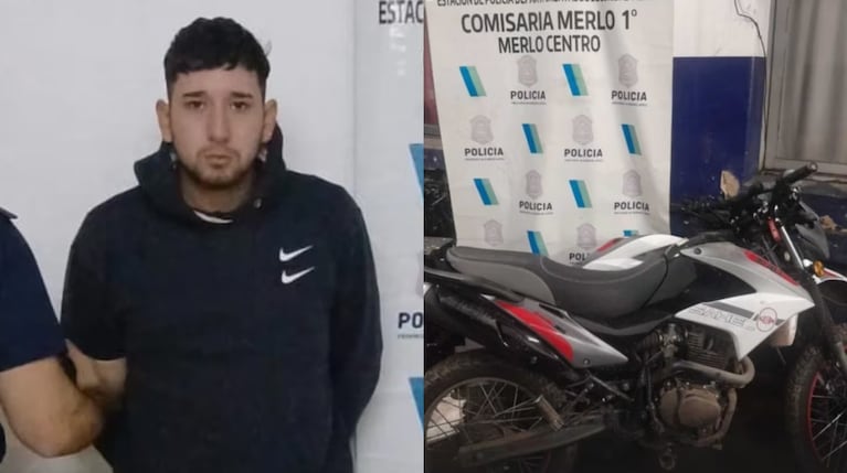 Tras atropellar a los motochorros el ladrón quedó detenido. (Imagen: NA Clarín).