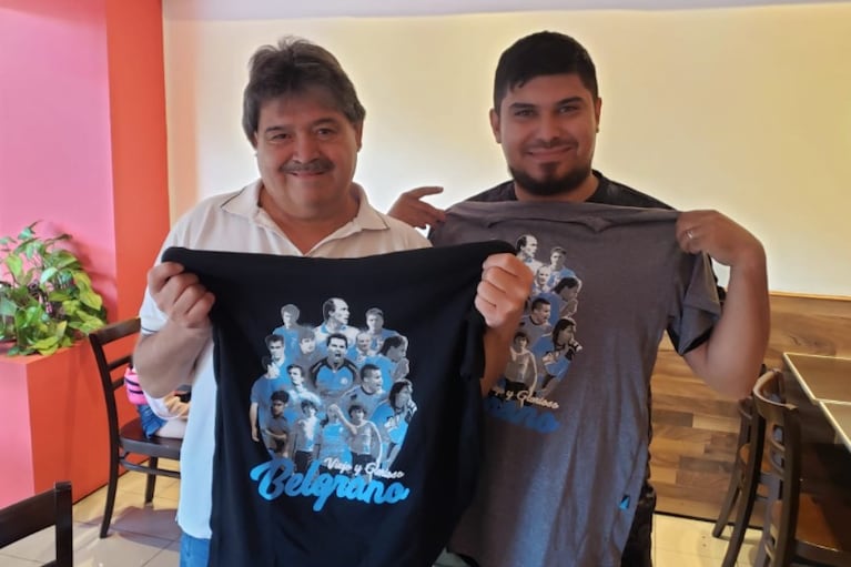 Tras el fenómeno viral, los hinchas de Belgrano recibieron regalos.