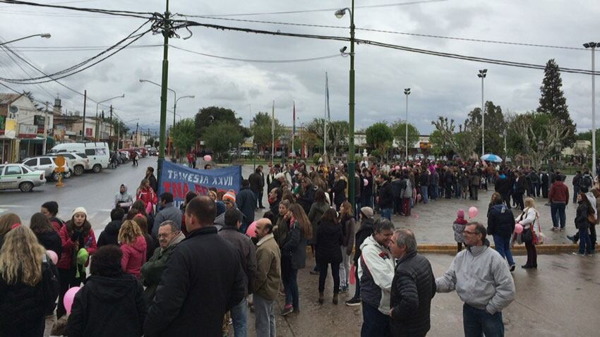 Tras la larga travesía, los chicos llegaron a Cura Brochero. Fotos enviadas por las familias Buteler y Moyano.