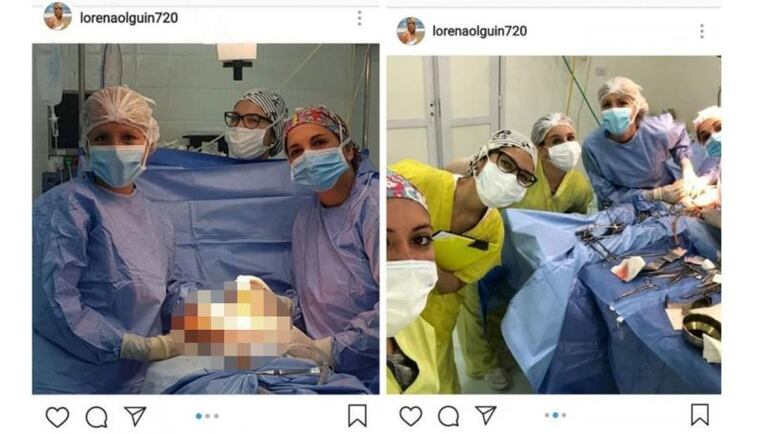 Tras una selfie en plena operación, suspendieron a un equipo médico