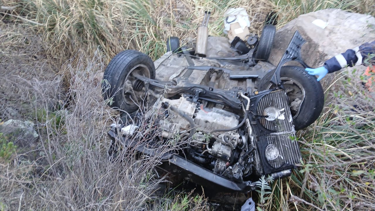 Tremendas imágenes del accidente en las Altas Cumbres.