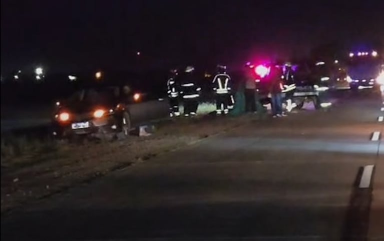 Tremendo choque en Brinkamann. (Imagen: gentileza canal 50 de Morteros).