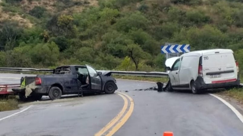 Tremendo choque en las Sierras. Foto: Resumen de la Región.