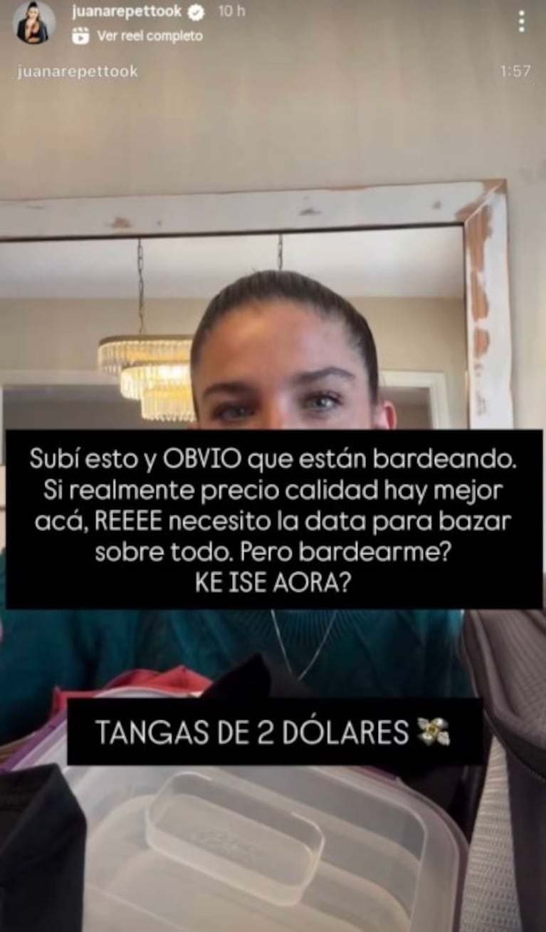 ¡Tremendo! Juana Repetto mostró los tuppers que compró en Miami y la fulminaron
