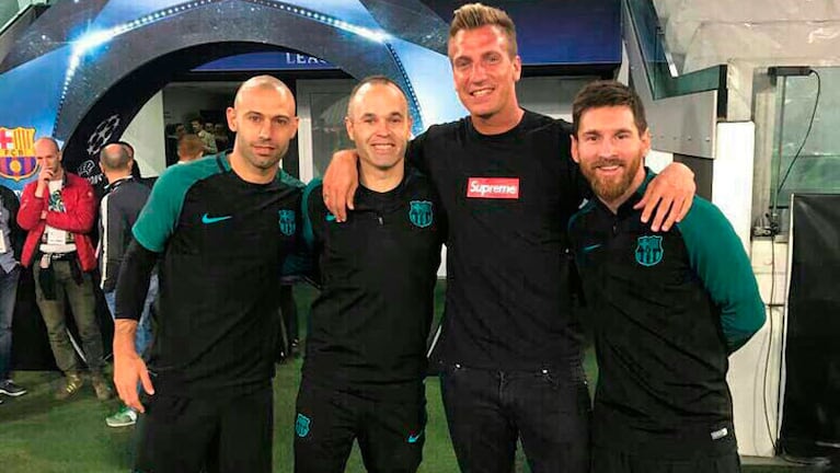 Tres argentinos y un español en una foto que da que hablar.