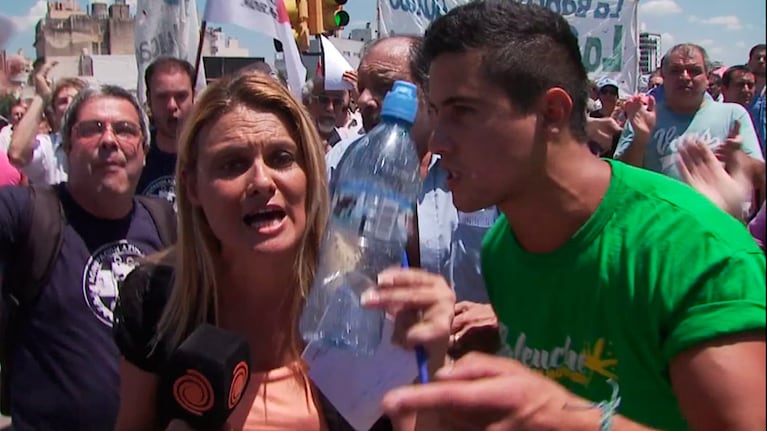 Tres de las personas que insultaron y agredieron a Karina Vallori.