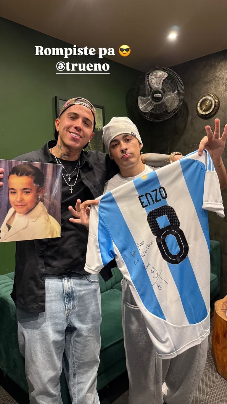 Trueno y Enzo Fernández (Instagram Enzo Fernández).