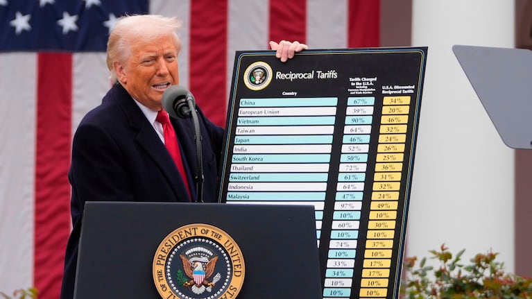 Trump anunció aranceles para 60 países (AP Foto/Mark Schiefelbein, Archivo)