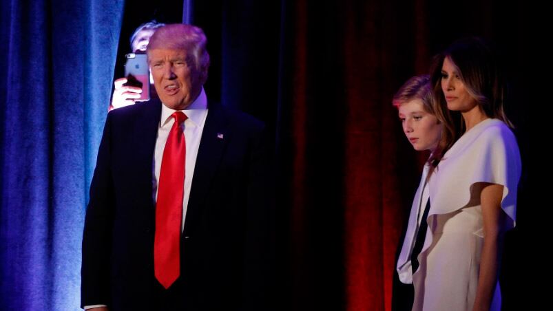 Trump festejó con su familia la victoria. Foto: Europa Press.