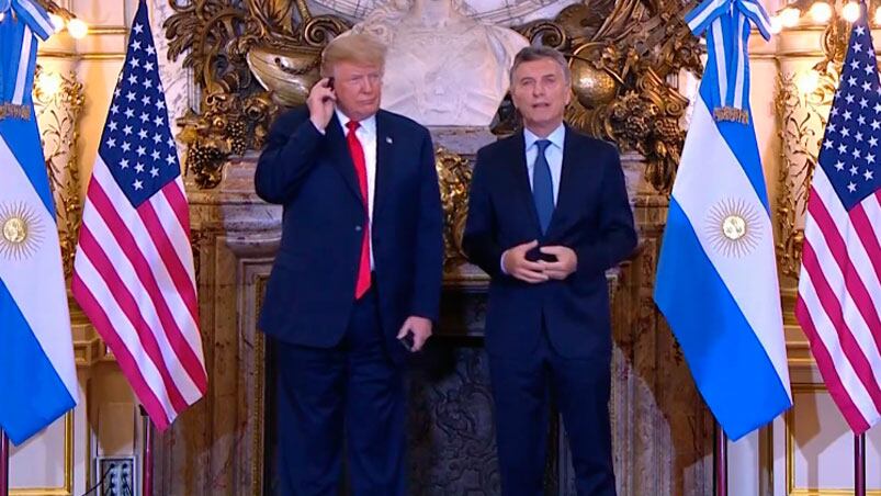 Trump se quejó de la traducción y elogió la gestión de Macri.