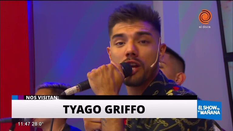 Tyago Griffo hizo un adelanto de su nuevo disco en el Show