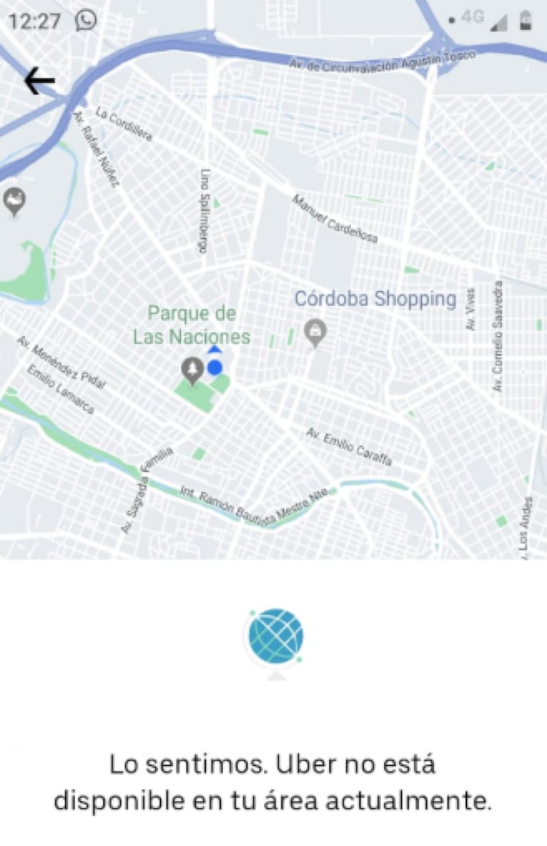 Uber suspende su actividad en Córdoba