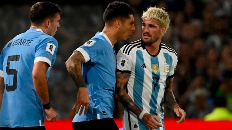 Ugarte acusó a De Paul de "mamadera" de Lionel Messi.