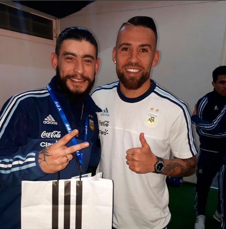 Ulises Bueno y Nicolas Otamendi