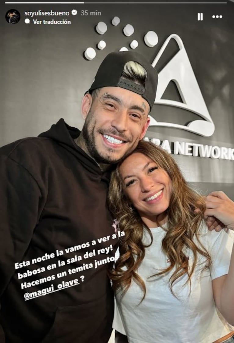 Ulises Bueno y su tierno posteo junto a Magui Olave: la sorpresa de los cuarteteros para esta noche