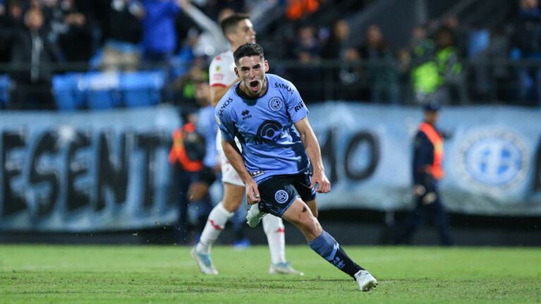 Ulises Sánchez demostró su fanatismo por Belgrano. Foto: Prensa Belgrano.
