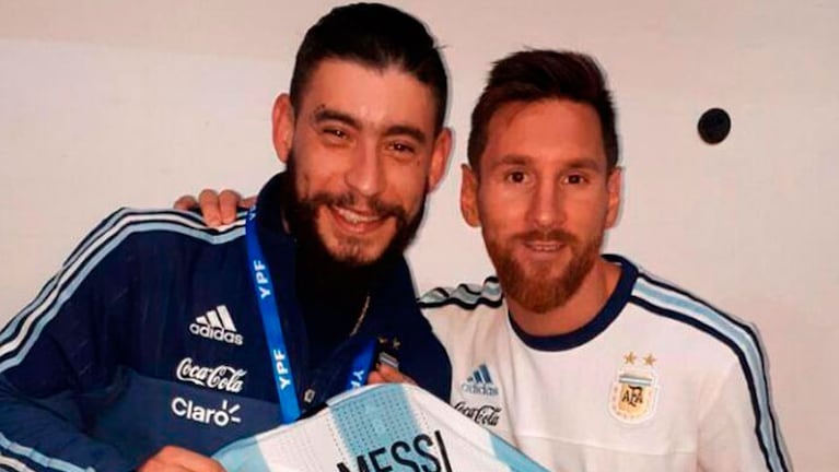 Ulises y Messi juntos en la previa de un encuentro por Eliminatorias.